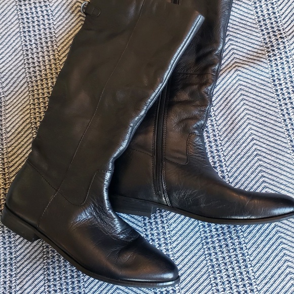 Aldo mid calf black leather boot size 7.5 - Picture 6 of 6